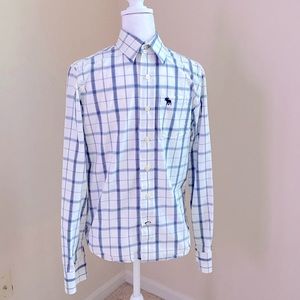 - 🌟HOST PICK🌟🌟 Abercrombie Boys Blue and White Shirt L